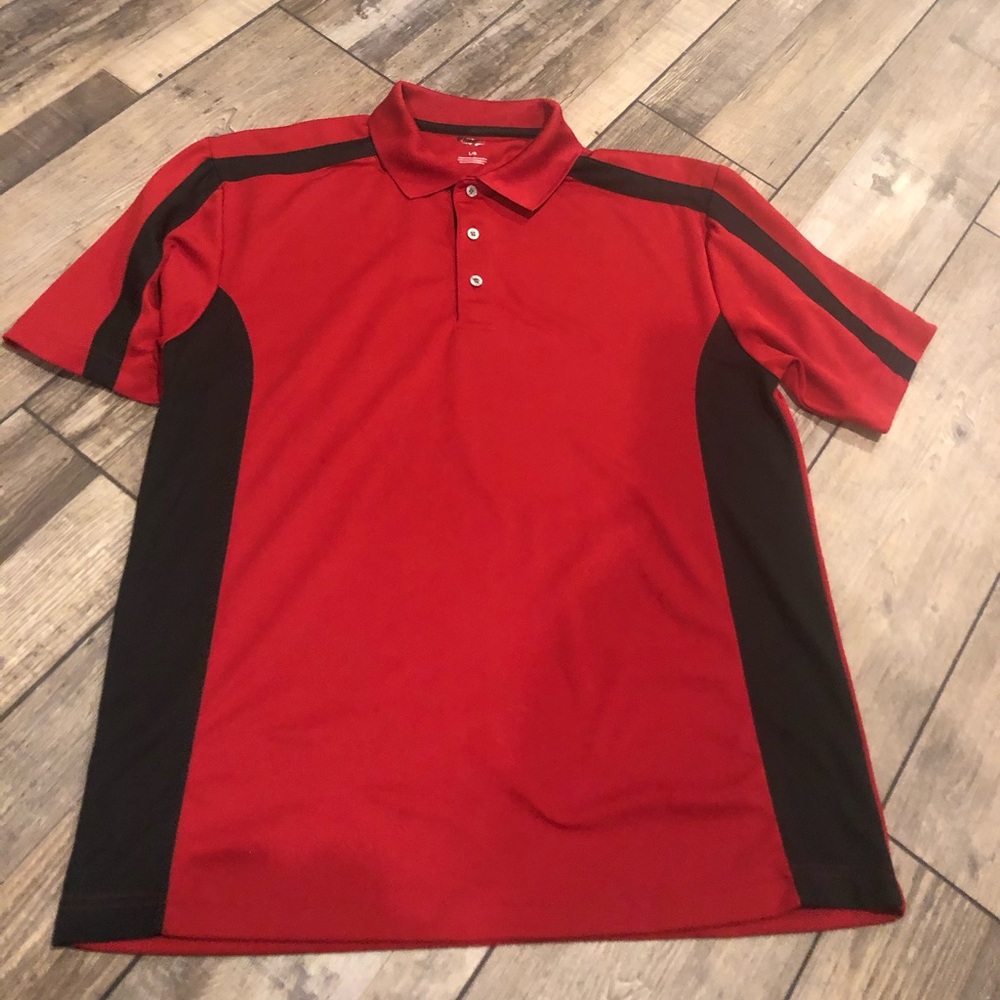 Men’s Red and Black Links Polo Sz Large